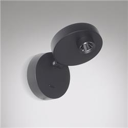 APLIQUE COASTAL NEGRO CON INTERRUPTOR 3W 3000K