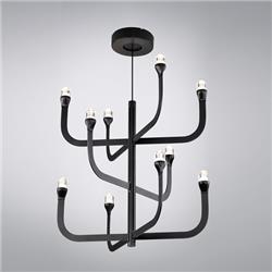 COLGANTE JEY NEGRA 10 BLAZOS PLANOS 42W 3000K