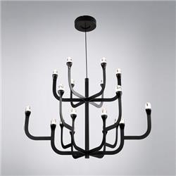 COLGANTE JEY NEGRA 18 BLAZOS PLANOS 60W 3000K
