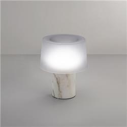 LAMPARA DE MESA ROCK B MARMOL+VIDRIO 8W 3000K