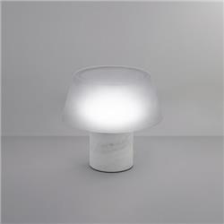LAMPARA DE MESA ROCK C MARMOL+VIDRIO 8W 3000K