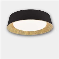 PLAFON DAKOTA NEGRO CON MADERA 24W 2700-3500-4500K 45CM DIAMETRO