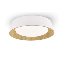 PLAFON DAKOTA BLANCO CON MADERA 24W 2700-3500-4500K 45CM DIAMETRO