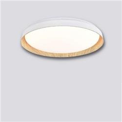 PLAFON CHESTER BLANCO CON MADERA 45W 3000-4000-6000K 50CM DIAMETRO