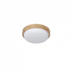 PLAFON LED SOL 18W CALIDO REDONDO BASE MADERA PARAISO