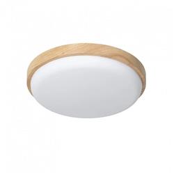 PLAFON LED SOL 24W CALIDO REDONDO BASE MADERA PARAISO