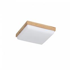 PLAFON LED BOX 24W CALIDO CUADRADO BASE MADERA PARAISO