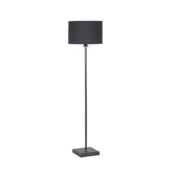LAMPARA DE PIE TOM METAL NEGRO PANTALLA LINO 