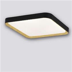 PLAFON GALACTIC NEGRO CON MADERA 45W 3000-4000-6000K