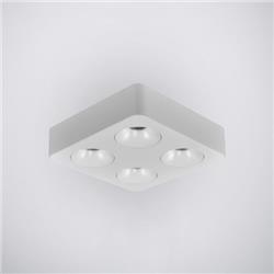 PLAFON FIJO SQ BLANCO 4 LUCES LED 40W 226MM X 226MM X H55MM