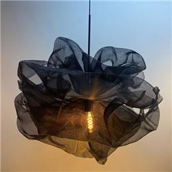 COLGANTE MOSS CON MALLA DE ALUMINIO NEGRO 60CM DE DIAMETRO