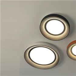 PLAFON DIAMONDS CHICO BLANCO INTERIOR DORADO LED 30W