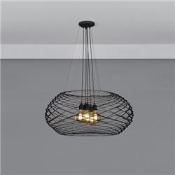 COLGANTE NEST MEDIANO NEGRO 5LUCES E27