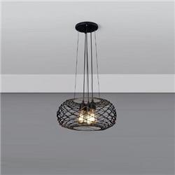 COLGANTE NEST CHICO NEGRO 3LUCES E27 