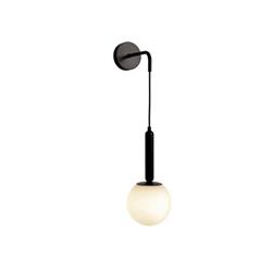 APLIQUE LUCY ALUMINIO NEGRO TULIPA VIDRIO OPAL E27 