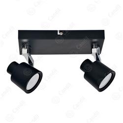 APLIQUE SHEILA NEGRO 2 LUCES GU10