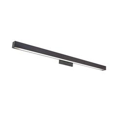 PLAFON TANDIL RECTILINEO DE CHAPA NEGRO 1LUZ PARA TUBO CON DIFUSOR PLASTICO G13