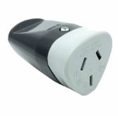 FICHA HEMBRA C/TIERRA 10A  AXIAL NEGRA