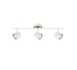 PLAFON ELISE BLANCO CON SIMIL MADERA 3LUCES GU10