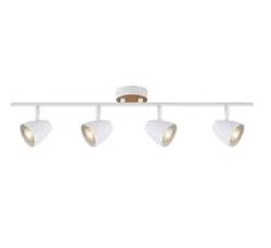 PLAFON ELISE BLANCO CON SIMIL MADERA 4LUCES GU10 