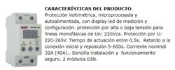 RELE AJUSTABLE c/DISPLAY 160/275V  h/25A RU230-C54V