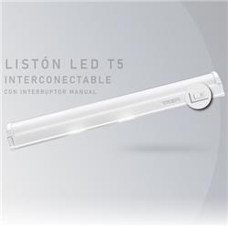 LISTON BAJO ALACENA T5 CON INTERRUPTOR 5W 6000K 450LM 30CM
