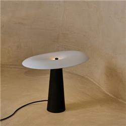 LAMPARA DE MESA ALBA NEGRO PORCELANA TRANSLUCIDA 220V