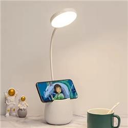 LAMPARA DE MESA USB APOYO PARA CELULAR BLANCO DINAMICO