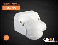 SENSOR MOVIMIENTO MICROONDA PARED 300W IP44 CL752-