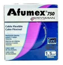 MTS.CABLE AFUMEX 750 1.5 MM BLANCO