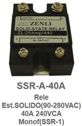 RELE ESTADO SOLIDO 40A-240VCA--90/280VCA SSR-A-40A