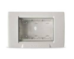 TAPA 3 MOD  P/CAJA 5X10 IP55 BLANCA C/MEMBR. KL42403