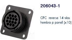 BASE c/BRIDA 14 VIAS CPC 206043-1 CONECTOR CIRCULAR