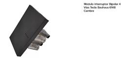 MOD.INTERRUP. BIP.4 VIAS, TECLA CUADR. BAUHAUS -GRIS
