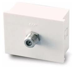 MODULO TOMA VIDEO/CABLE ROSCA UNI/BLANCO 6936