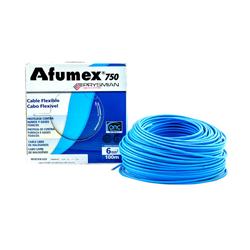 MTS.CABLE AFUMEX 750 6 MM CELESTE