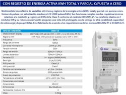 MED. kWh/V/A MM2D-65  DIN 220V 0,1/40A LCD C/RESET 