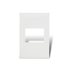 TAPA LUJO TOMA C/TIERRA 5X10 BLANCO SIGLO XXI 4135