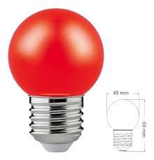 LAMP. LED GOTA COLOR ROJO 1,2W E27 LM50