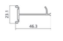 TRAMO 1 MTS. UNICANAL 100X50MM SEPARADOR